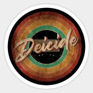 Deicide Vintage Circle Art Sticker